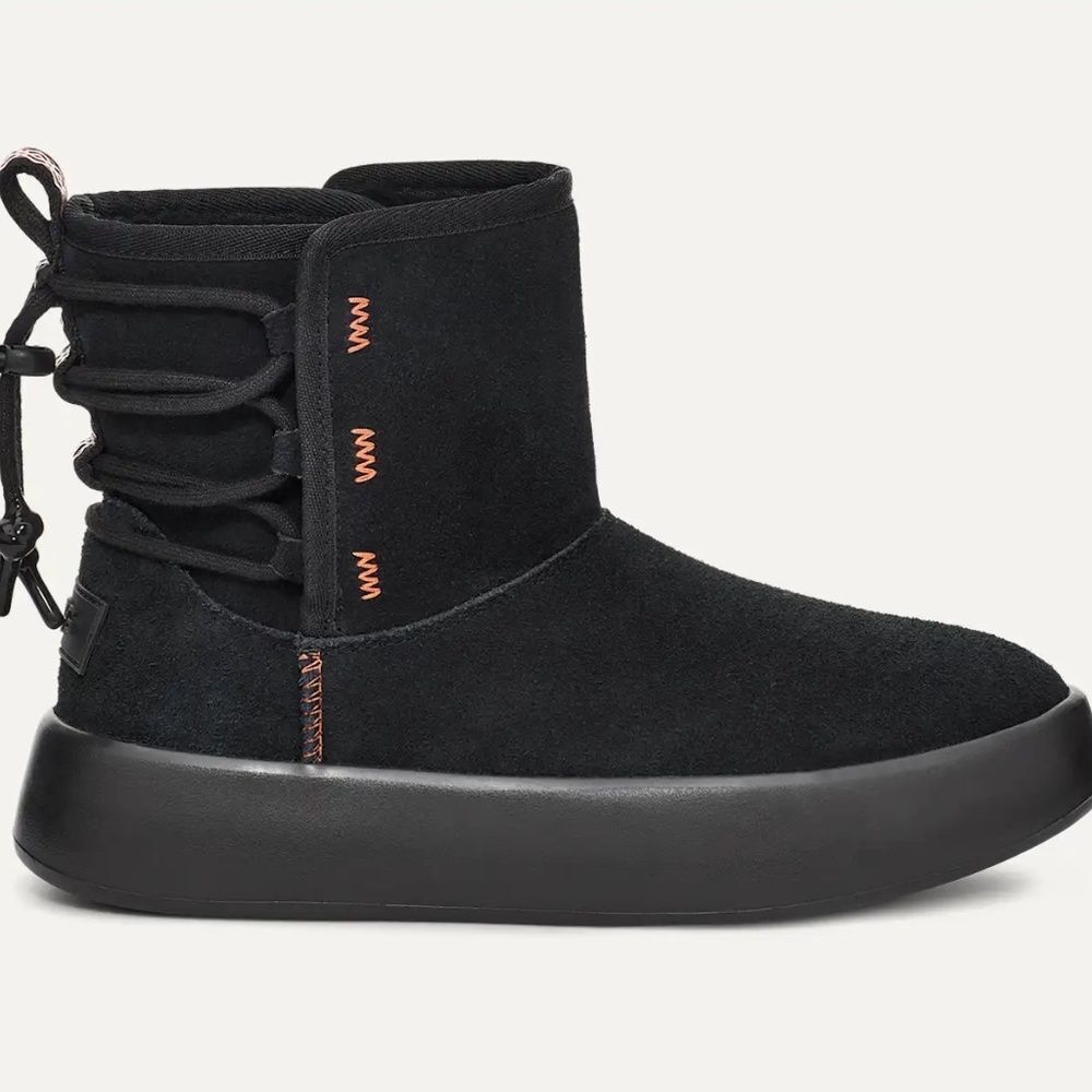 UGG CLASSIC BOOM ANKLE CHARCOAL SUEDE WOMEN'S BOOTS